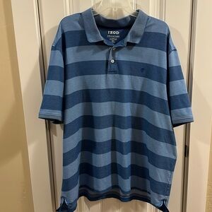 Izod advantage performance shirt size 3XLT great cond  blue horizontal pattern